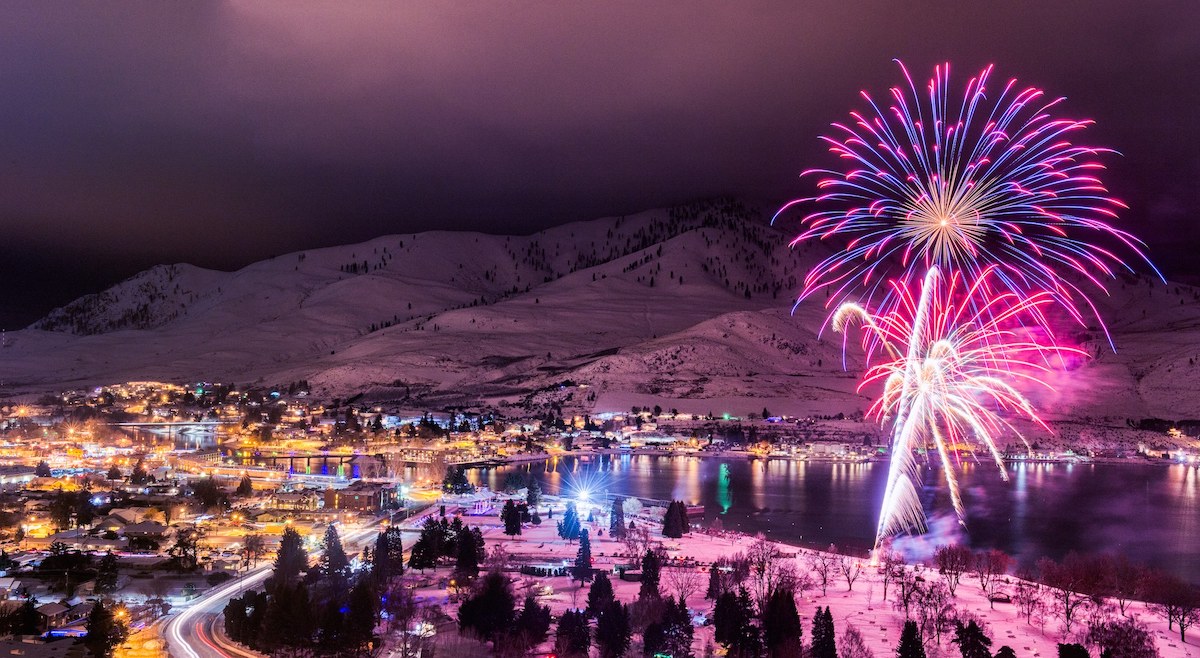 Scenic Washington State Lake Chelan Winterfest