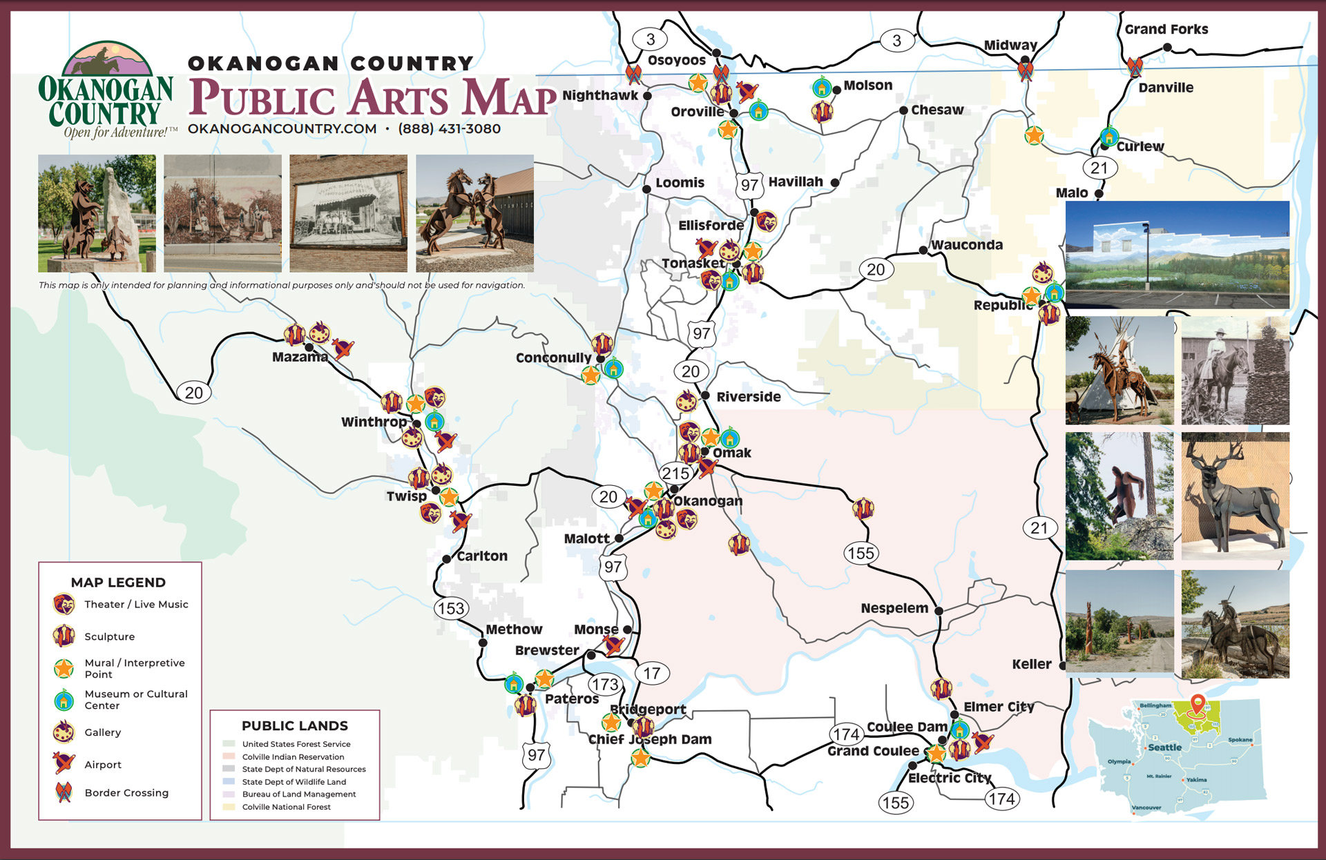 Okanogan Country Public Arts Map