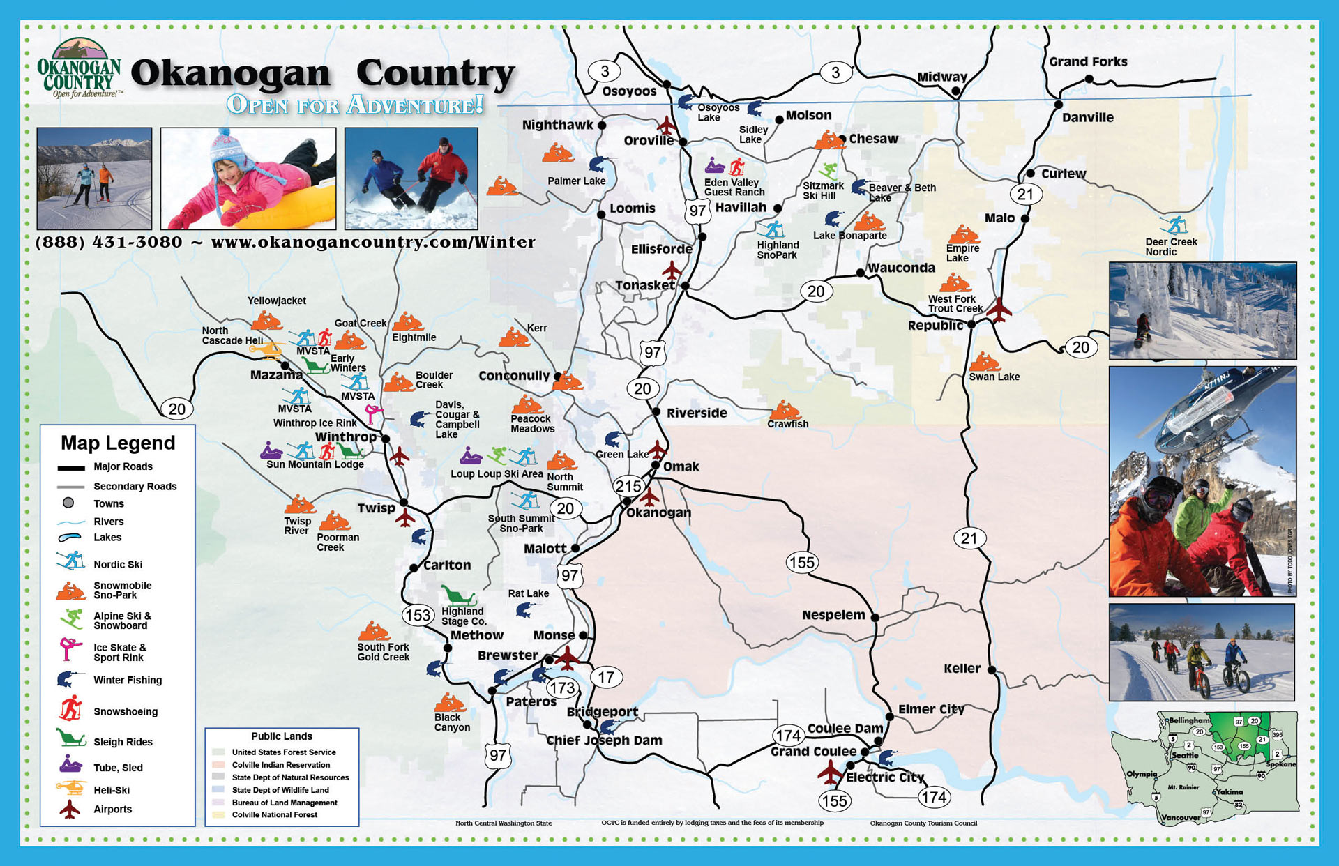 Okanogan Country Winter Recreation Mao